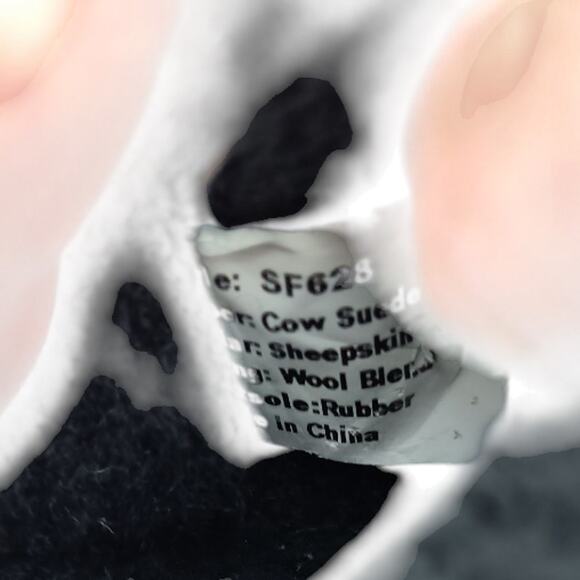 PAMIR Suede Shearling Ankle Booties Women's Size 9 Black Indoor Outdoor Boots - Picture 5 of 13